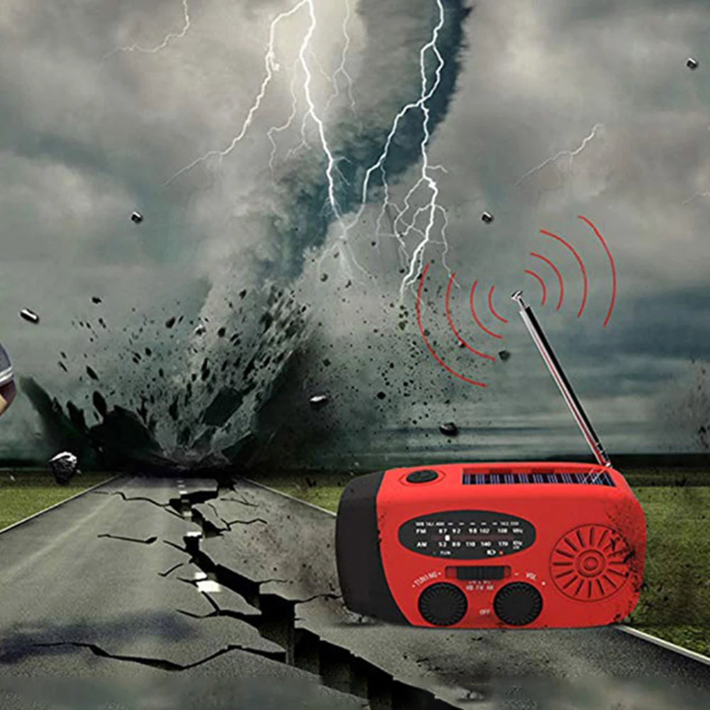 Emergency Hand Crank Radio Solar Powered Radio with Flashlight Portable Weather Radio Solar Radio for Camping Travel Outdoor
Emergency Hand Crank Radio Solar Powered Radio with Flashlight Portable Weather Radio Solar Radio for Camping Travel Outdoor