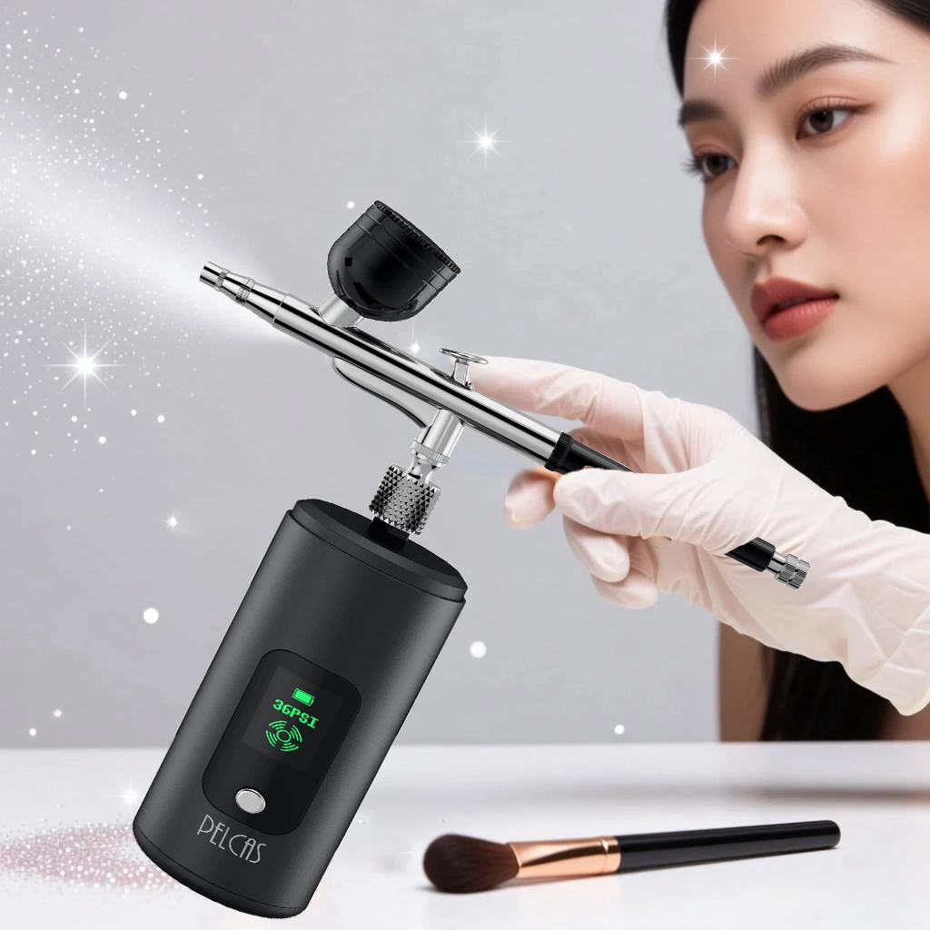 Professional Paint Airbrush Kit Cordless Rechargeable Air Compressor Gun Spray for Nail Art Salon Makeup Barber Cake Decoration
Professional Paint Airbrush Kit Cordless Rechargeable Air Compressor Gun Spray for Nail Art Salon Makeup Barber Cake Decoration