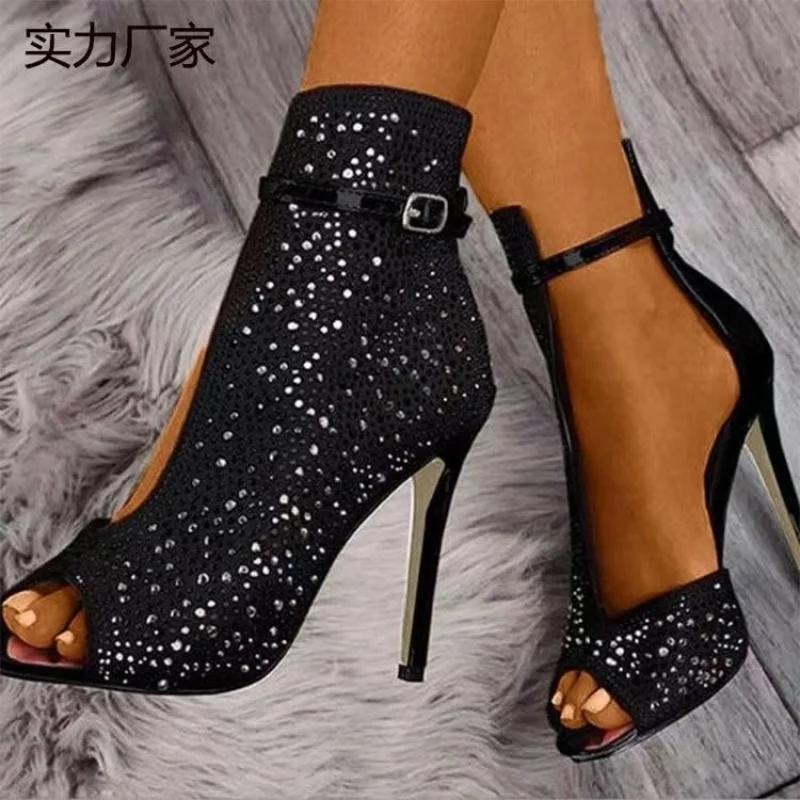 2023 Women Pumps Ankle Crystal Sandals Black Shoes Straps High Heels Heel Pumps Ladies Party Zapatillas Mujer Zapatillas Mujer
2023 Women Pumps Ankle Crystal Sandals Black Shoes Straps High Heels Heel Pumps Ladies Party Zapatillas Mujer Zapatillas Mujer