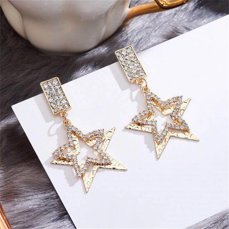 Двухслойные подвески со звездами, женские висячие серьги со стразами, квадратный верх, висячие серьги для женщин, новинка 2025, brincos
Двухслойные подвески со звездами, женские висячие серьги со стразами, квадратный верх, висячие серьги для женщин, новинка 2025, brincos