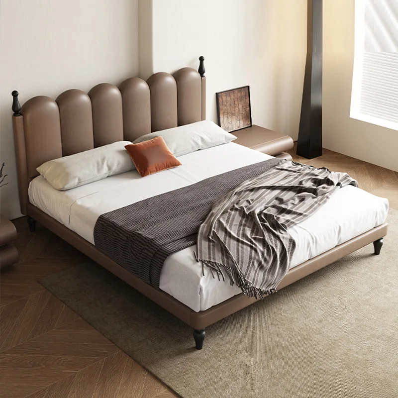 !@The Vintage Leather Bed Popular Style Bedroom Equipped with Minimalist Solid Wood Bed Modern Simple High-end Bed
!@The Vintage Leather Bed Popular Style Bedroom Equipped with Minimalist Solid Wood Bed Modern Simple High-end Bed