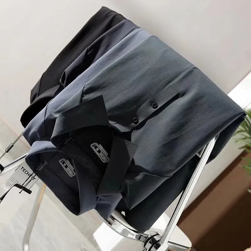 Lightweight Summer Men's Color Shirt Smooth Drape Short Sleeve Outdoor Sports Shirt Nylon Polyester Fiber Pure Color
Lightweight Summer Men's Color Shirt Smooth Drape Short Sleeve Outdoor Sports Shirt Nylon Polyester Fiber Pure Color