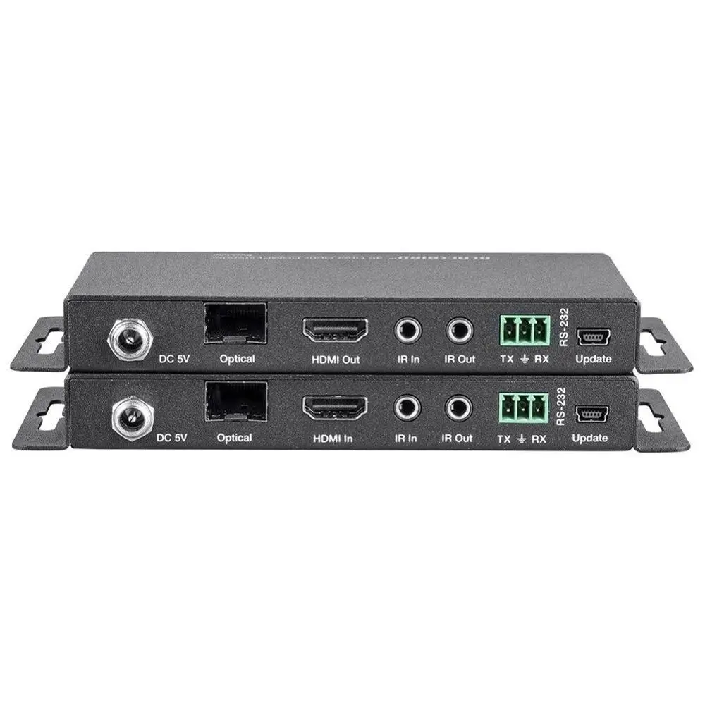 HDMI 2.0 Support 4K Fiber Optic HDMI Extender Transmitter Receiver 3300FT (1000M) 4K@60Hz IR RS232
HDMI 2.0 Support 4K Fiber Optic HDMI Extender Transmitter Receiver 3300FT (1000M) 4K@60Hz IR RS232