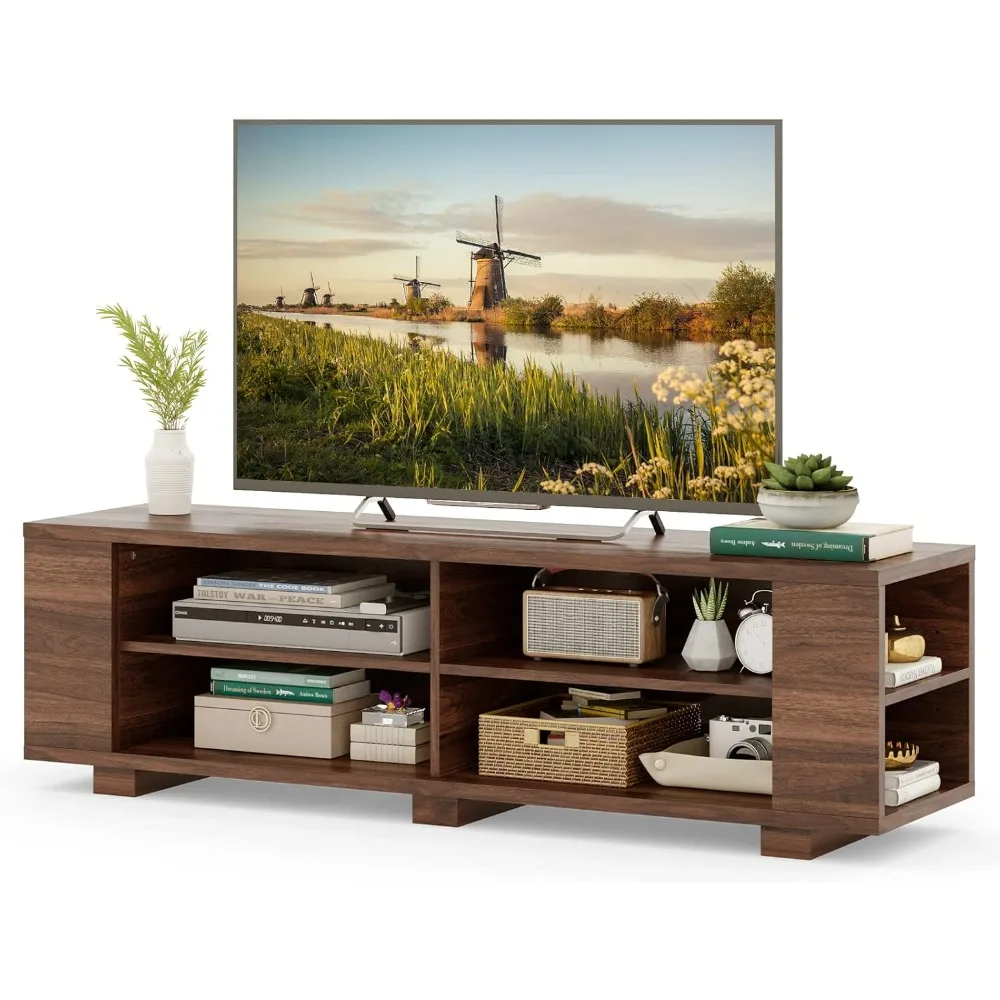 TV Stand Entertainment Center - Farmhouse Television Table up to 65 Inches TVs, TV Cabinet with 8 Open Shelves, 4 Cable
TV Stand Entertainment Center - Farmhouse Television Table up to 65 Inches TVs, TV Cabinet with 8 Open Shelves, 4 Cable
