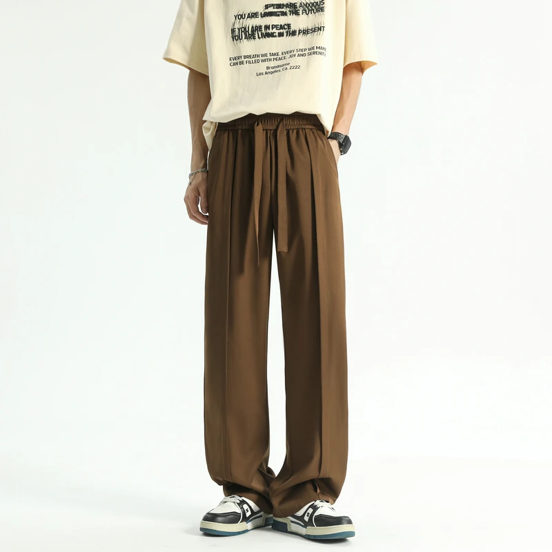 Brown Black Suit Pants Men Fashion Society Mens Formal Pants Korean Casual Loose Wide Leg Pants Mens Straight Ice Silk Trousers
Brown Black Suit Pants Men Fashion Society Mens Formal Pants Korean Casual Loose Wide Leg Pants Mens Straight Ice Silk Trousers