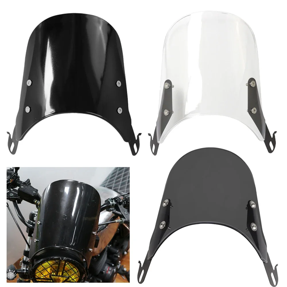 Universal Motorcycles Custom Compact Sport Wind Deflector Retro Windshield 4-7'' Headlamp Windscreen
Universal Motorcycles Custom Compact Sport Wind Deflector Retro Windshield 4-7'' Headlamp Windscreen