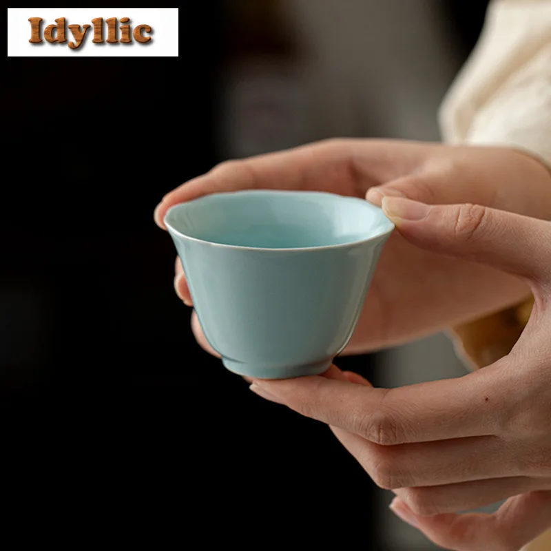 2pc/lot Congealed Fat Cyan Teacup Elegant Tea Bowl Single Cups Tea-tasting Fragrance Cup Jianzhan Master Cups Teaware Gift 70ml
2pc/lot Congealed Fat Cyan Teacup Elegant Tea Bowl Single Cups Tea-tasting Fragrance Cup Jianzhan Master Cups Teaware Gift 70ml