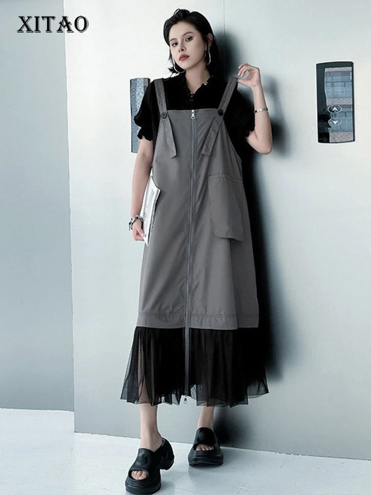 XITAO Pocket Patchwork Gauze Dress Zipper Solid Color Temperament Sleeveless Slimming Summer Woman Loose Casual Dress ZMY1335
XITAO Pocket Patchwork Gauze Dress Zipper Solid Color Temperament Sleeveless Slimming Summer Woman Loose Casual Dress ZMY1335