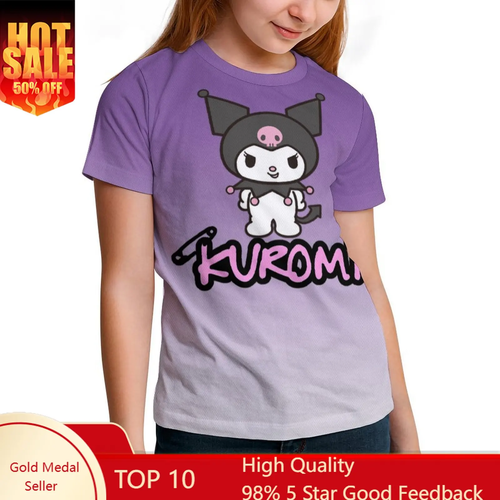 Kuromi T Shirt Boy Girl Short Sleeve Soft Cotton Tee Children Kids TShirt Cartoon Cat T-shirt Soft Top
Kuromi T Shirt Boy Girl Short Sleeve Soft Cotton Tee Children Kids TShirt Cartoon Cat T-shirt Soft Top