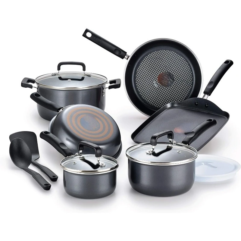 Signature Nonstick Cookware Set 12 Piece Oven Broiler Safe 350F Pots and Pans Dishwasher Safe Black
Signature Nonstick Cookware Set 12 Piece Oven Broiler Safe 350F Pots and Pans Dishwasher Safe Black