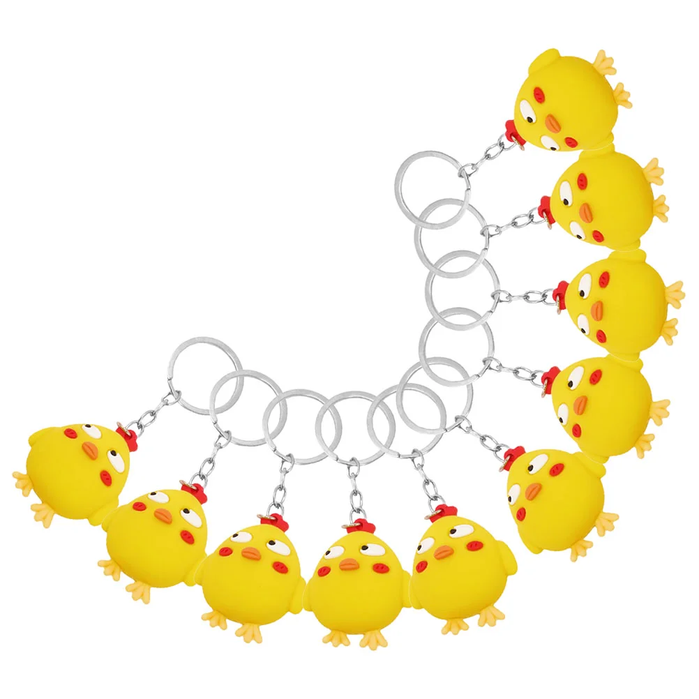 10 Pcs Little Yellow Chicken Keychain Locket Backpack Charm Decorative for Car Stainless Steel Bag Cute
10 Pcs Little Yellow Chicken Keychain Locket Backpack Charm Decorative for Car Stainless Steel Bag Cute