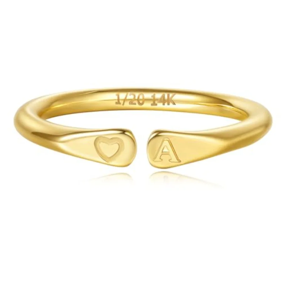 14k Gold Filled Hand Carving Initial Rings for Women Non Tarnish Wedding Heart Shaped Bands for Women
14k Gold Filled Hand Carving Initial Rings for Women Non Tarnish Wedding Heart Shaped Bands for Women