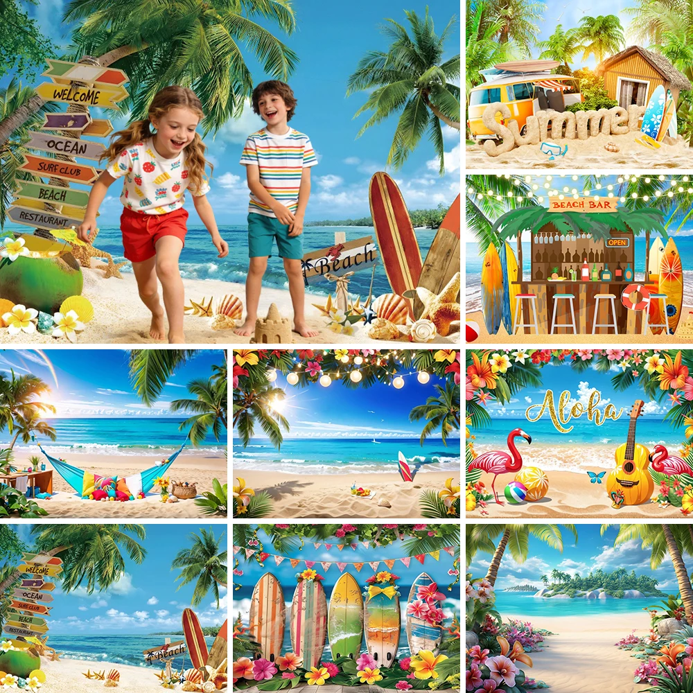 Photography Background Summer Seaside Surfboard Tropical Theme Birthday Party Children Family Photo Backdrop Photo Studio Props
Photography Background Summer Seaside Surfboard Tropical Theme Birthday Party Children Family Photo Backdrop Photo Studio Props