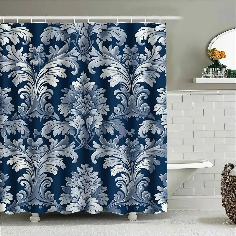 Luxurious Floral Shower Curtain Blue White Damask Bathroom Decor for Home (128 Characters)
Luxurious Floral Shower Curtain Blue White Damask Bathroom Decor for Home (128 Characters)