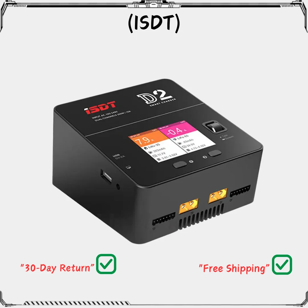 ISDT D2 200W 24A AC Dual Channel Output Smart Battery Balance Charger For RC Car Airplane Helicopter 2-6S Lipo LiHv LiFe
ISDT D2 200W 24A AC Dual Channel Output Smart Battery Balance Charger For RC Car Airplane Helicopter 2-6S Lipo LiHv LiFe