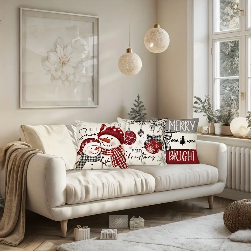 4pcs 2025 New Christmas Decorative Pillowcase Thickened Polyester Wear resistant to Enhance Home Festival Style
4pcs 2025 New Christmas Decorative Pillowcase Thickened Polyester Wear resistant to Enhance Home Festival Style