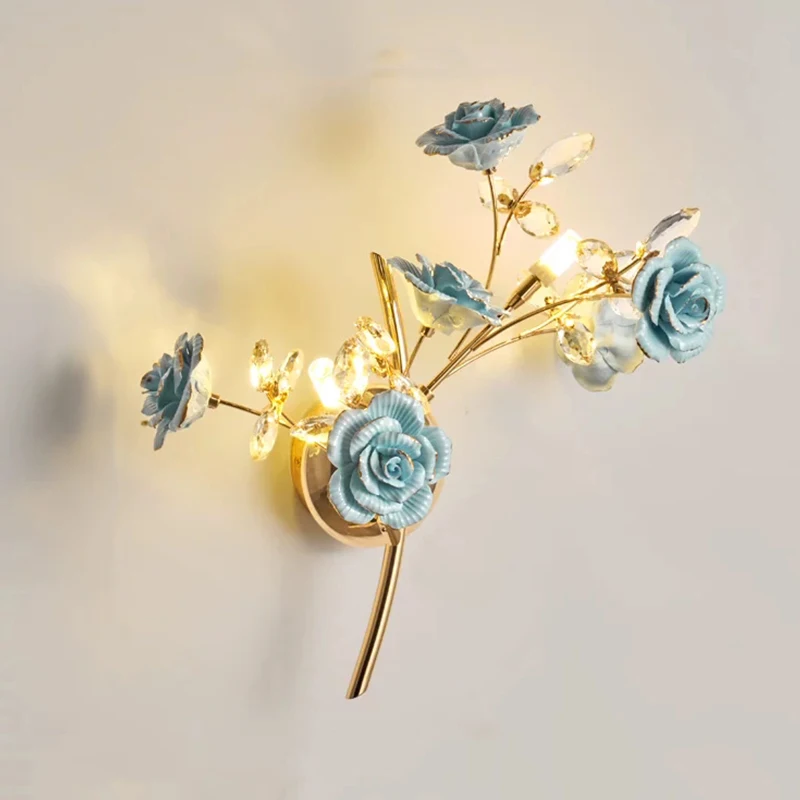 European Style Lamp Tv Background Wall Living Room Bedside Crystal French Flower Wall Lamp Staircase Corridor Mirror Front Light
European Style Lamp Tv Background Wall Living Room Bedside Crystal French Flower Wall Lamp Staircase Corridor Mirror Front Light