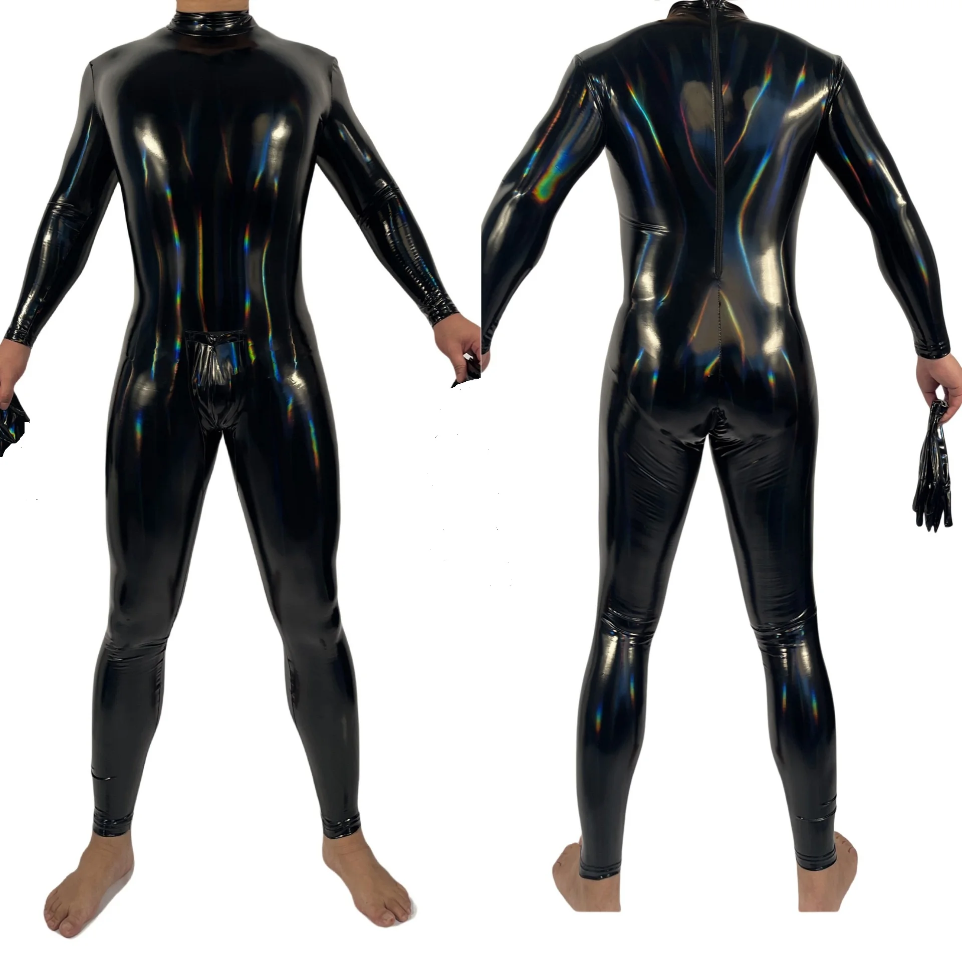 Men's Bright Leather Footman Jumpsuit Leotard Cosplay M-4XL Patent Stage Tights Laser Colorful Bodysuit Male Servant Straitjacke
Men's Bright Leather Footman Jumpsuit Leotard Cosplay M-4XL Patent Stage Tights Laser Colorful Bodysuit Male Servant Straitjacke