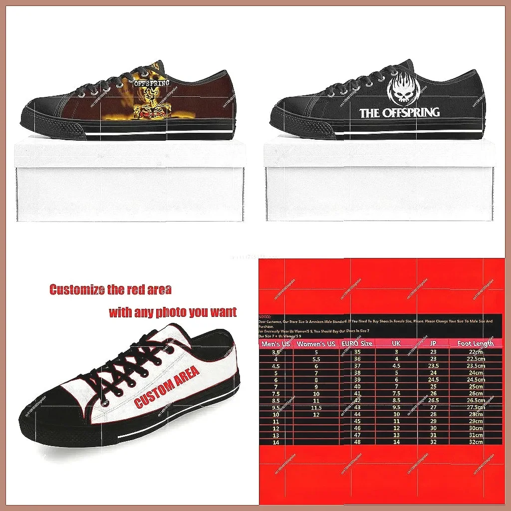 The Offspring Custom Sneakers | Rock Band Canvas Low Top | Casual Lace-Up Shoes for Adults
The Offspring Custom Sneakers | Rock Band Canvas Low Top | Casual Lace-Up Shoes for Adults