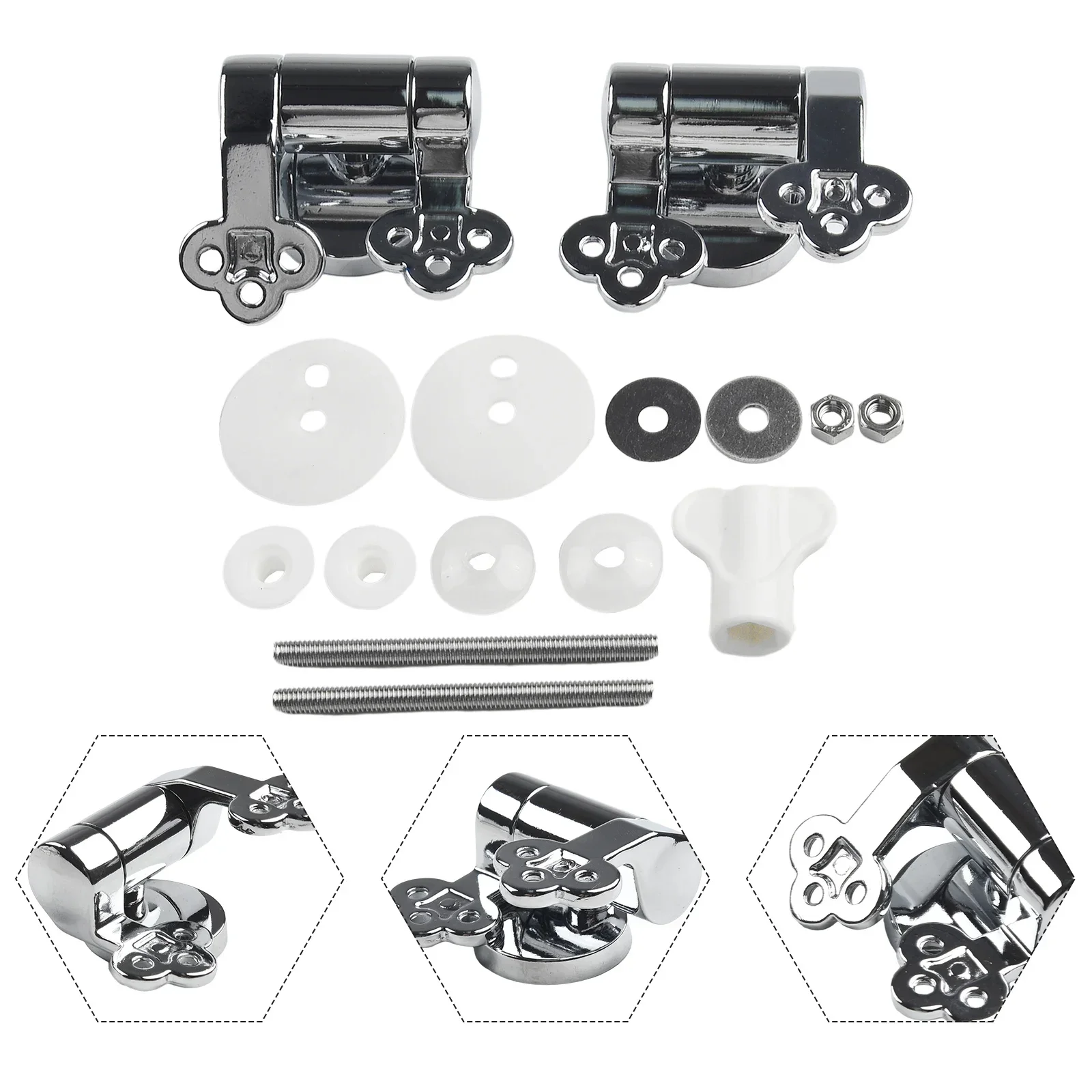 2Pcs Zinc Alloy Toilet Seat Hinge Soft Release Toilet Cover Mounting Connector Toilet Lid Hinge Mounting Fittings Replacement
2Pcs Zinc Alloy Toilet Seat Hinge Soft Release Toilet Cover Mounting Connector Toilet Lid Hinge Mounting Fittings Replacement