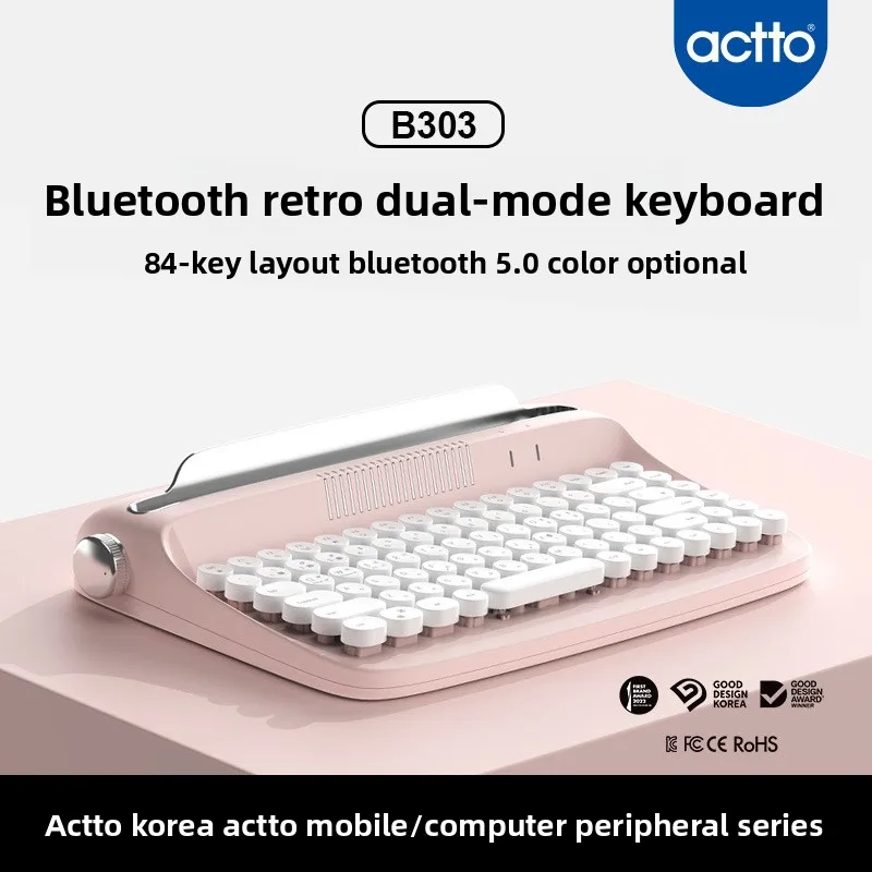 Bluetooth Wireless Dual Mode Keyboard with Card Slot 84 Keys Round Keycaps for ACTTO B303 Office Home Membrane Keyboard
Bluetooth Wireless Dual Mode Keyboard with Card Slot 84 Keys Round Keycaps for ACTTO B303 Office Home Membrane Keyboard