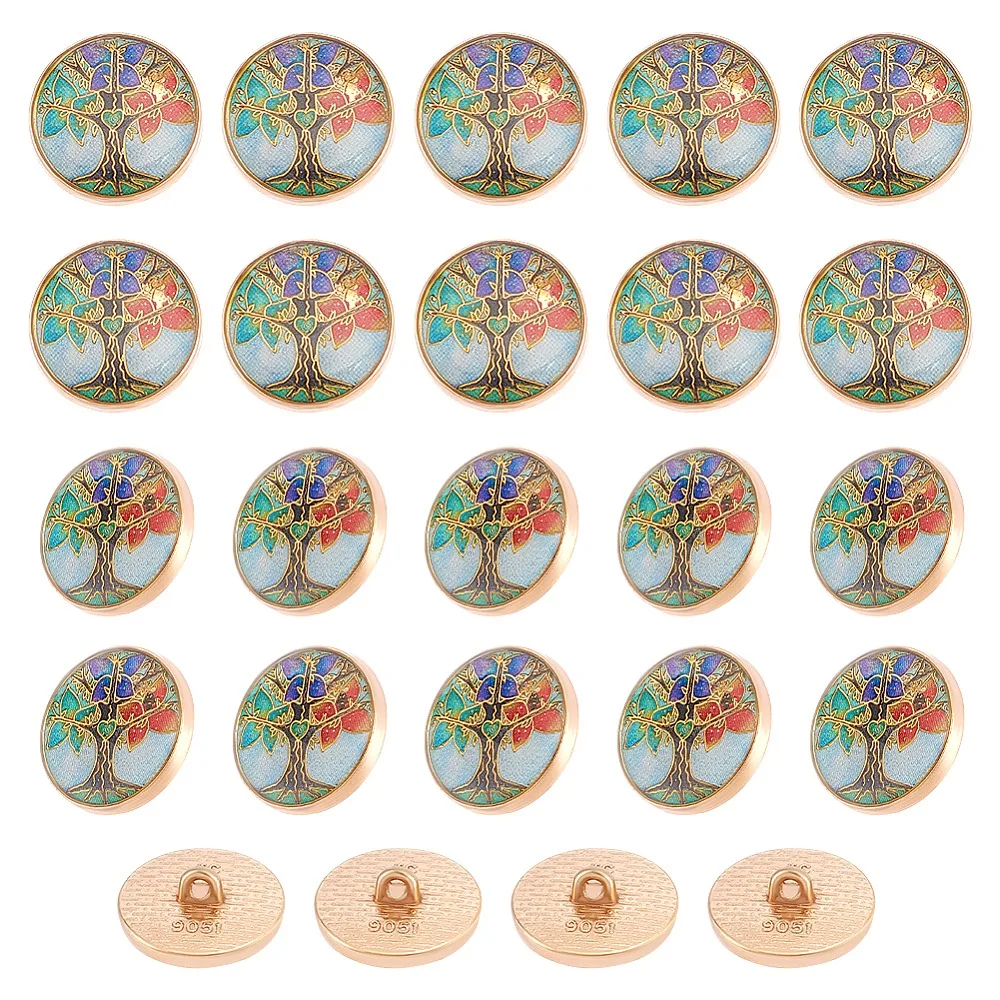24Pcs Alloy Enamel Shank Buttons 1-Hole Flat Round with Flower Pattern Colorful 20x8mm Hole: 2mm 24pcs/set
24Pcs Alloy Enamel Shank Buttons 1-Hole Flat Round with Flower Pattern Colorful 20x8mm Hole: 2mm 24pcs/set
