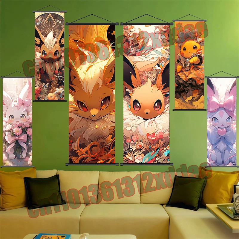 Anime Pokemon Poster Artwork Cute Style Pikachu Eevee Flower Sea Theme Scroll Drawing Living Room Bedroom Background Wall Gift
Anime Pokemon Poster Artwork Cute Style Pikachu Eevee Flower Sea Theme Scroll Drawing Living Room Bedroom Background Wall Gift