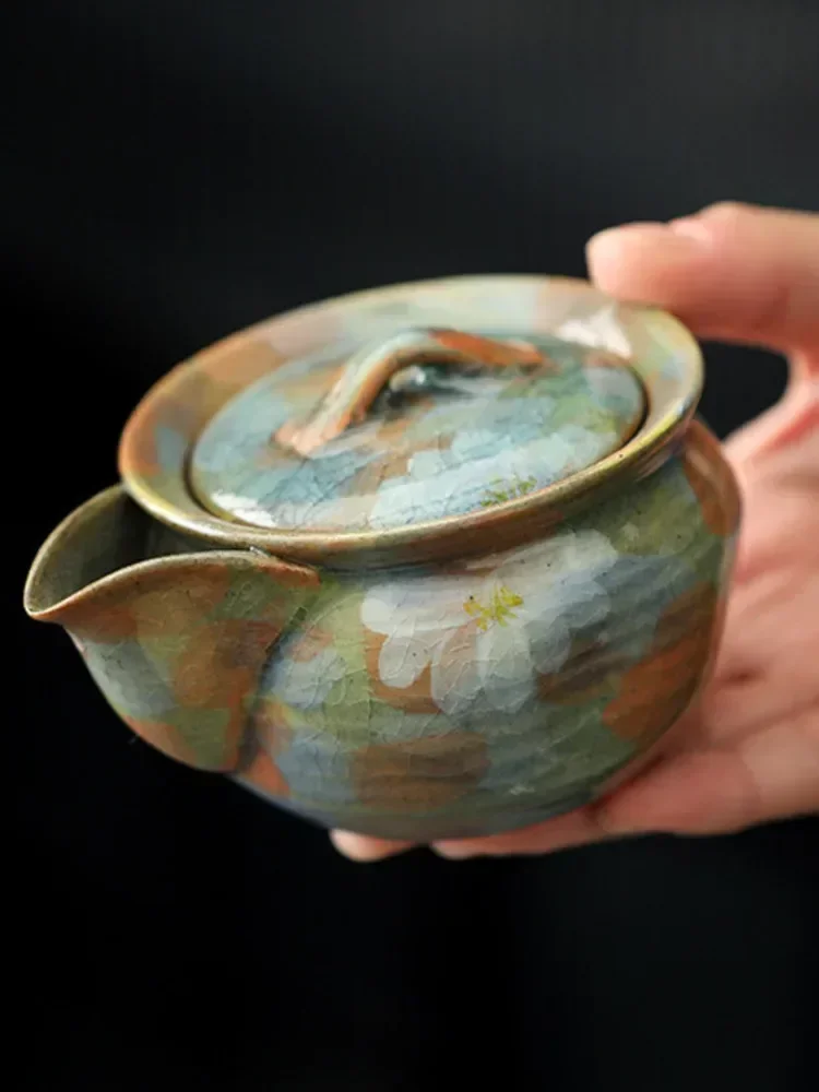 150ml Handmade Ice Cracked Glaze Tea Pot Grab Pot Vintage Teapot Elegant Pot Tea Soaking Kettle Tea Lovers Gift
150ml Handmade Ice Cracked Glaze Tea Pot Grab Pot Vintage Teapot Elegant Pot Tea Soaking Kettle Tea Lovers Gift