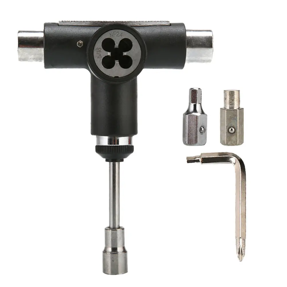 All-in-One Skateboard T-Tool Multifunctional Portable Heavy Duty Steel ABS Skate Tool for Skateboards Longboards Repair
All-in-One Skateboard T-Tool Multifunctional Portable Heavy Duty Steel ABS Skate Tool for Skateboards Longboards Repair