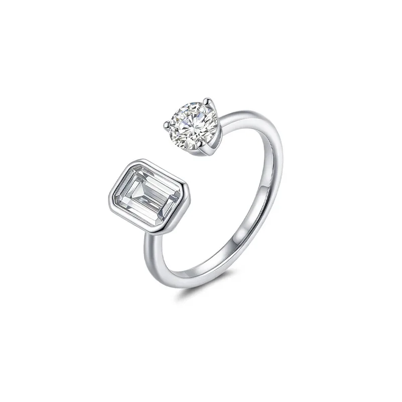 Xiqi Jewelry s925 Silver 5*7 Rectangular Moissanite Certified with GRA Certificate Women's Ring Fashion Simple Opening Adjustabl
Xiqi Jewelry s925 Silver 5*7 Rectangular Moissanite Certified with GRA Certificate Women's Ring Fashion Simple Opening Adjustabl