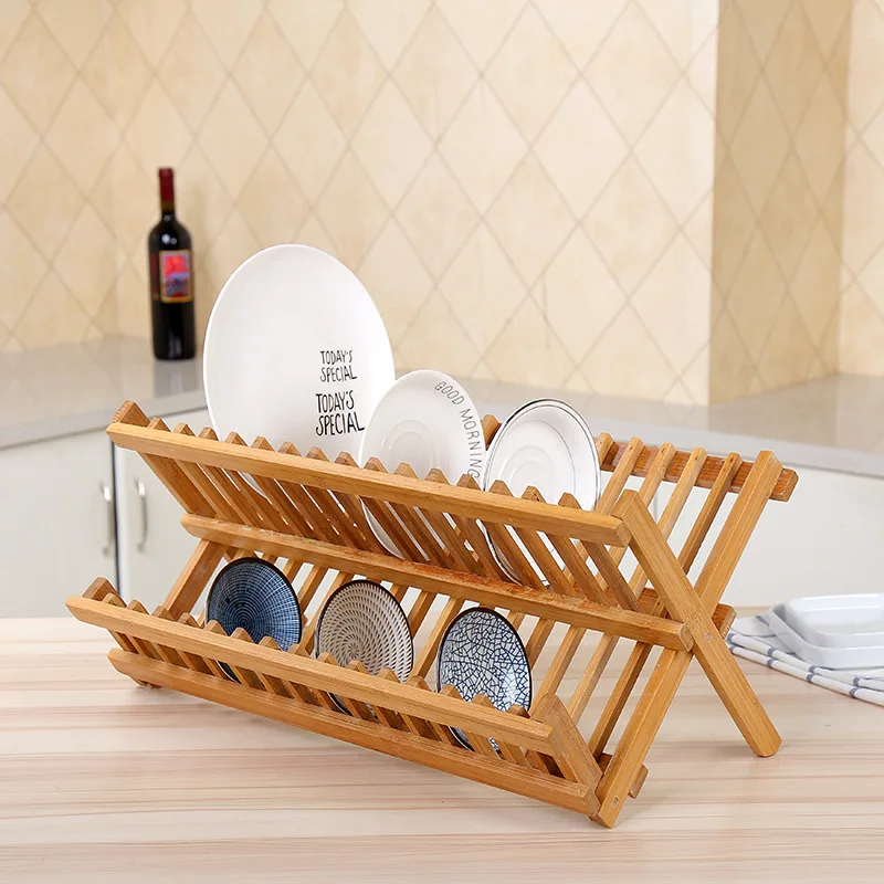 Bamboo Kitchen Dish Drainer 2 Tier Drying Rack for Dishes Cupboard Storage Organizer
Bamboo Kitchen Dish Drainer 2 Tier Drying Rack for Dishes Cupboard Storage Organizer