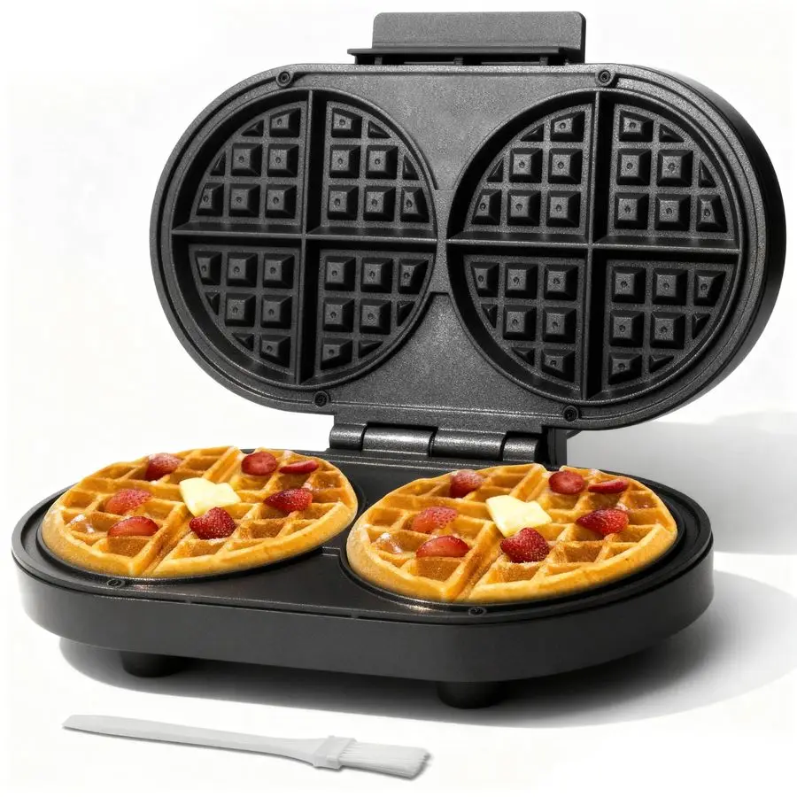 Электрическая вафельница Friend Double Belgian Waffle Maker, для толстых вафель, 2 x 6 круглых вафель, с антипригарными пластинами
Электрическая вафельница Friend Double Belgian Waffle Maker, для толстых вафель, 2 x 6 круглых вафель, с антипригарными пластинами