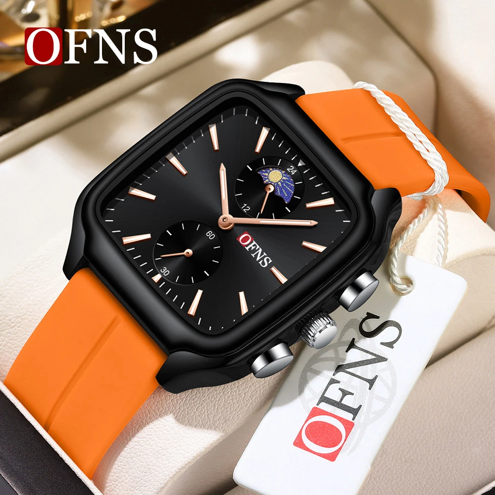 OFNS 7504 Sports Silicone Quartz Watch Waterproof Luminous Calendar Moon Phase Fashion Luxury Watches for Men Relogios Masculino
OFNS 7504 Sports Silicone Quartz Watch Waterproof Luminous Calendar Moon Phase Fashion Luxury Watches for Men Relogios Masculino