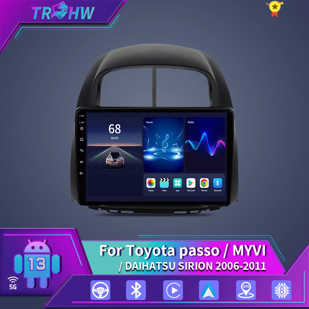 2din 8G+128G Android 13 Car Radio Multimedia Player Carplay Auto GPS Navi DSP For Toyota passo / MYVI/ DAIHATSU SIRION 2006-2011
2din 8G+128G Android 13 Car Radio Multimedia Player Carplay Auto GPS Navi DSP For Toyota passo / MYVI/ DAIHATSU SIRION 2006-2011