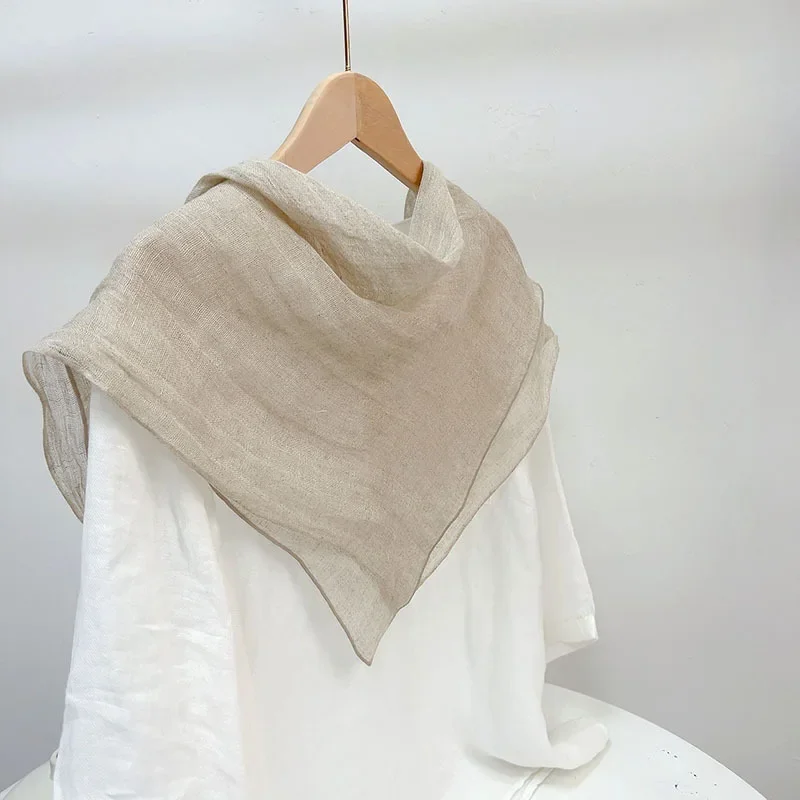 Versatile Solid Color Linen Small Square Scarf Thin Breathable Women's Summer Neck Protection Headscarf Accessories New Products
Versatile Solid Color Linen Small Square Scarf Thin Breathable Women's Summer Neck Protection Headscarf Accessories New Products