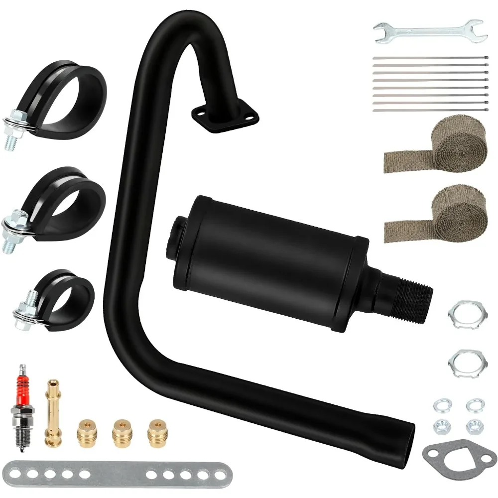 Long Exhaust Pipe with Muffler Fits 196cc 212cc 6.5HP Mini Bike Go Kart Engine Includes Heat Shield and Jet Kit
Long Exhaust Pipe with Muffler Fits 196cc 212cc 6.5HP Mini Bike Go Kart Engine Includes Heat Shield and Jet Kit