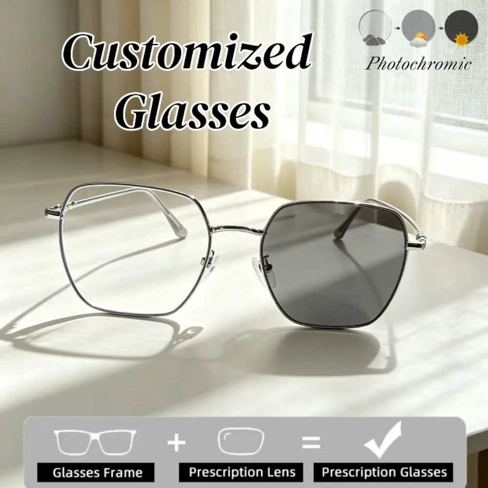 Unisex Customized Photochromic Myopia Prescription Glasses Anti-Blue Light Near Sight Glasses HD Square Frame Shortsight Glasses
Unisex Customized Photochromic Myopia Prescription Glasses Anti-Blue Light Near Sight Glasses HD Square Frame Shortsight Glasses