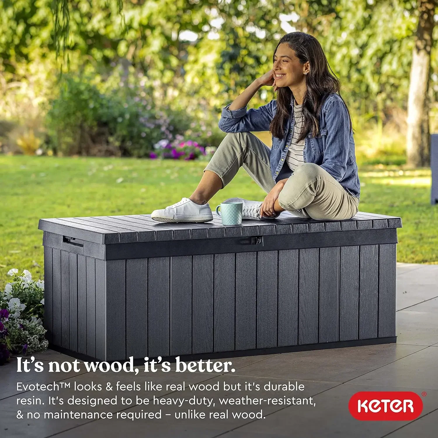 Darwin 100 Gallon Resin Large Deck Box - Organization and Storage for Patio Furniture, Outdoor Cushions
Darwin 100 Gallon Resin Large Deck Box - Organization and Storage for Patio Furniture, Outdoor Cushions