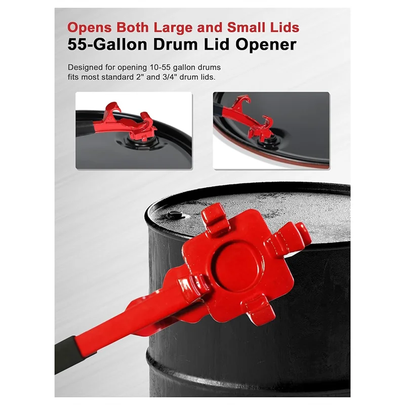 ABMI-3-In-1 Bung Wrench & Bucket Opener Tool - Aluminum Drum Lid Remover For 5-55 Gallon Drums, Paint Cans, And Pails
ABMI-3-In-1 Bung Wrench & Bucket Opener Tool - Aluminum Drum Lid Remover For 5-55 Gallon Drums, Paint Cans, And Pails