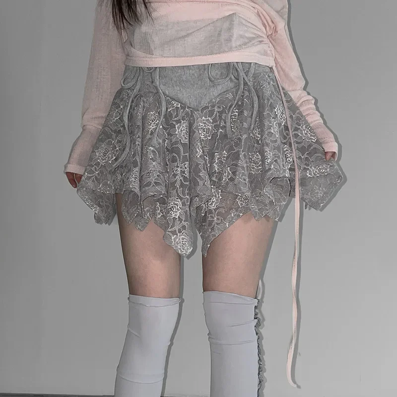Y2K Drawstring Bow Patchwork Mini Skirts Lace Sweet Girl Korea Summer Cute Skirt High Waist Loose Grunge Kawaii Irregular Skirts
Y2K Drawstring Bow Patchwork Mini Skirts Lace Sweet Girl Korea Summer Cute Skirt High Waist Loose Grunge Kawaii Irregular Skirts