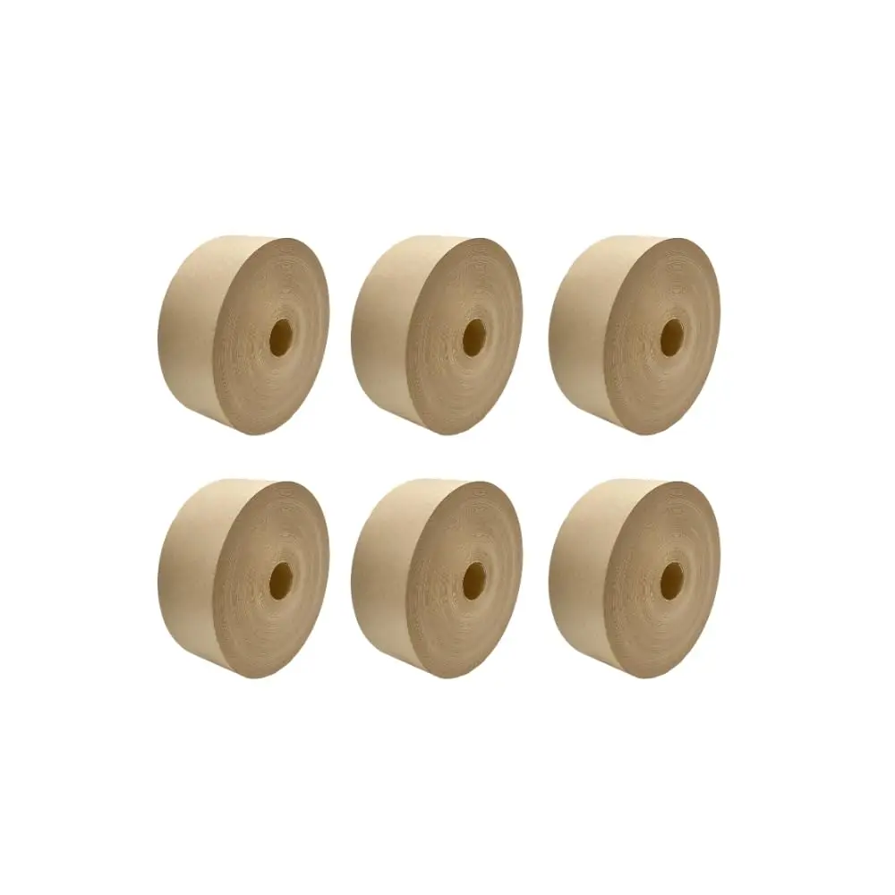 Kraft Paper Packing Tape, 6 Pack, 70 mm x 500 Feet, 5.5 Mil, Water Activated Gum Tape
Kraft Paper Packing Tape, 6 Pack, 70 mm x 500 Feet, 5.5 Mil, Water Activated Gum Tape