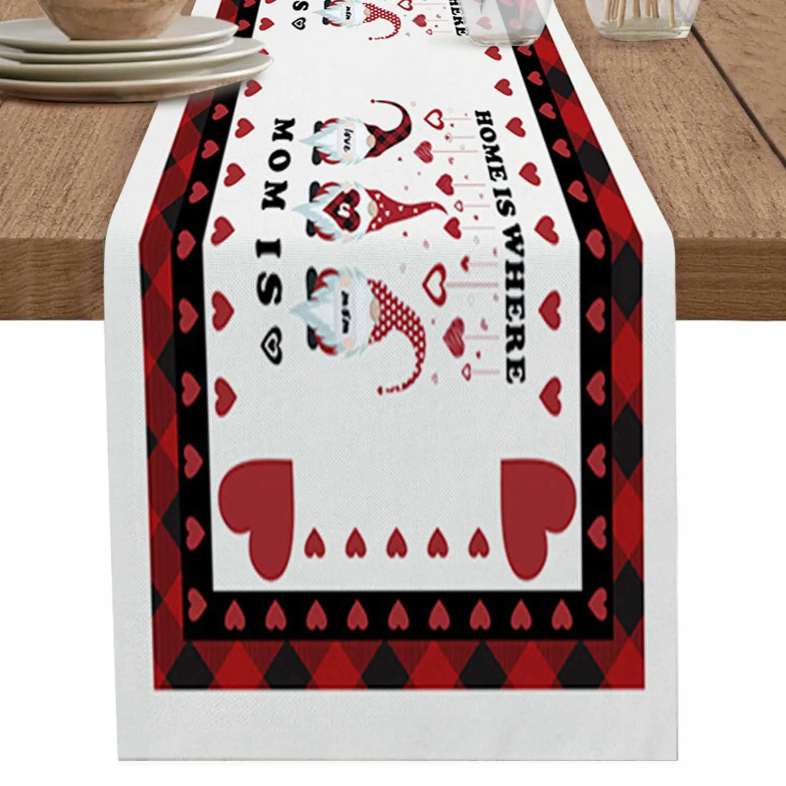 Love You Mom with Cute Gnomes Table Runner Cotton Linen Wedding Dinner Decor Table Flag Holiday Home Tea Table Decoration
Love You Mom with Cute Gnomes Table Runner Cotton Linen Wedding Dinner Decor Table Flag Holiday Home Tea Table Decoration