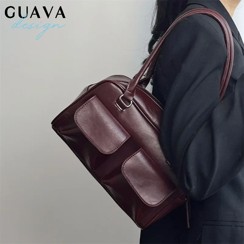 Retro Women's Satchel Hobo Bag PU Leather Shopping Bag Fashion Solid Designer Armpit Bag Casual Double Pocket Hand Underarm Bag
Retro Women's Satchel Hobo Bag PU Leather Shopping Bag Fashion Solid Designer Armpit Bag Casual Double Pocket Hand Underarm Bag