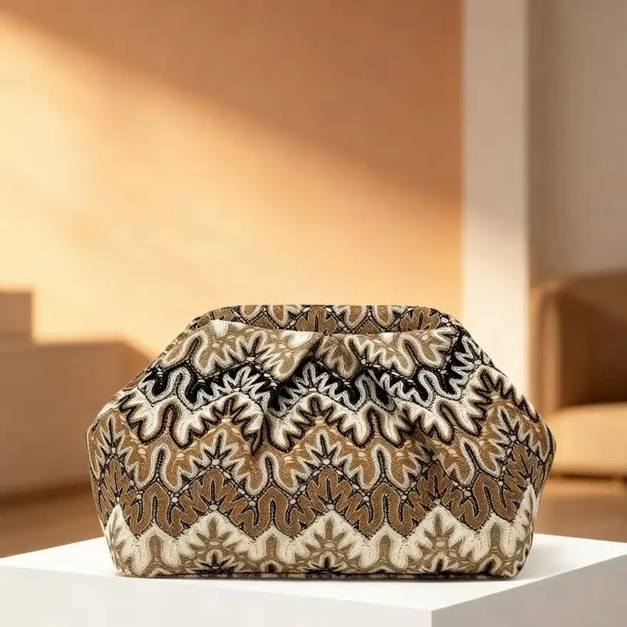 2026 New Bohemian Style Jacquard Clutch Bag for Women, Vintage Wave Pattern Embroidered Pleated Cloud Bag, Large Capacity Versatile Clutch for Various Occasions, Evening Bags, Commuting Dumpling Bag (Pattern Random)
2026 New Bohemian Style Jacquard Clutch Bag for Women, Vintage Wave Pattern Embroidered Pleated Cloud Bag, Large Capacity Versatile Clutch for Various Occasions, Evening Bags, Commuting Dumpling Bag (Pattern Random)
