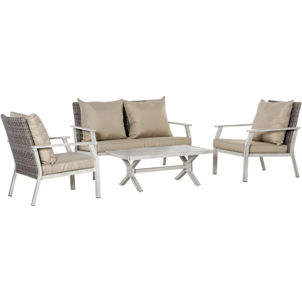 4 Pieces Patio Furniture Set with Cushions, Outdoor Wicker Conversation Sofa Sets, Aluminum Frame Sofa Sets for Backyar
4 Pieces Patio Furniture Set with Cushions, Outdoor Wicker Conversation Sofa Sets, Aluminum Frame Sofa Sets for Backyar