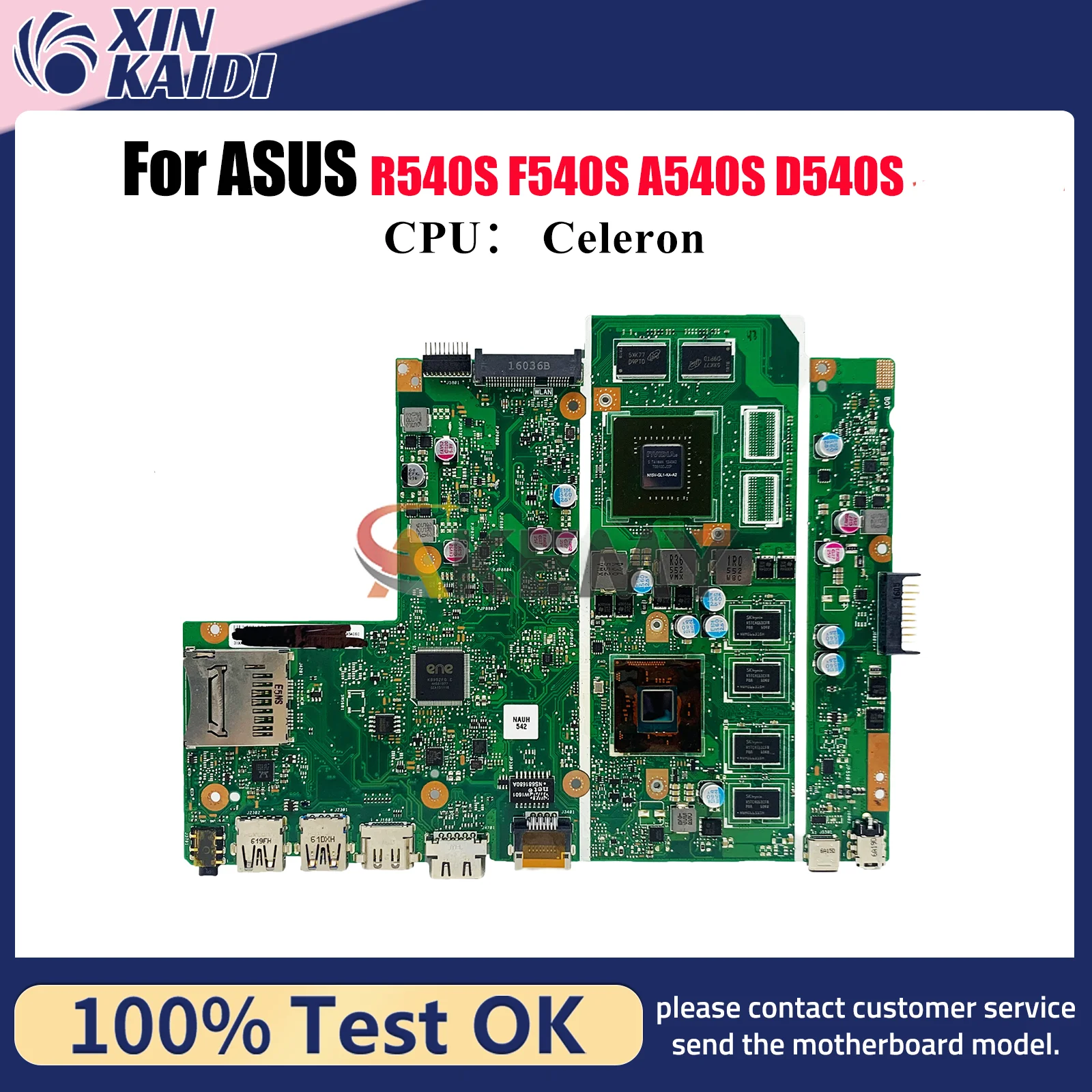 X540SC Материнская плата для ноутбука ASUS VivoBook D540S F540S R540S A540S X540SC X540S Материнская плата с процессором Celeron 100% тесты OK stk
X540SC Материнская плата для ноутбука ASUS VivoBook D540S F540S R540S A540S X540SC X540S Материнская плата с процессором Celeron 100% тесты OK stk
