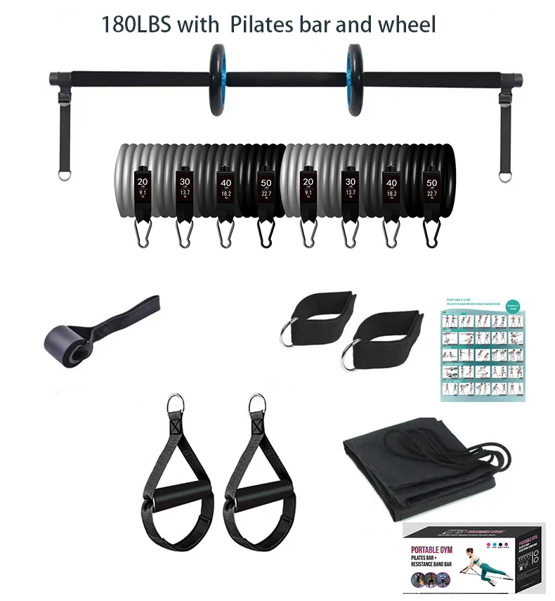 Multifunctional 200lbs Resistance Band Kit Full -Body Workout Equipment Exercise Bar Kit for Yoga Fitness-Durable Pilates Bar
Multifunctional 200lbs Resistance Band Kit Full -Body Workout Equipment Exercise Bar Kit for Yoga Fitness-Durable Pilates Bar