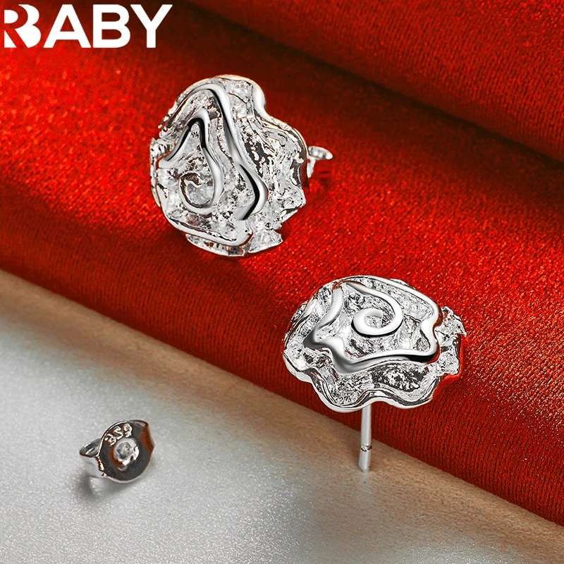 URBABY 925 Sterling Silver Rose Stud Earrings For Woman Wedding Engagement Party Fashion Charm Jewelry Valentine's Day Gifts
URBABY 925 Sterling Silver Rose Stud Earrings For Woman Wedding Engagement Party Fashion Charm Jewelry Valentine's Day Gifts