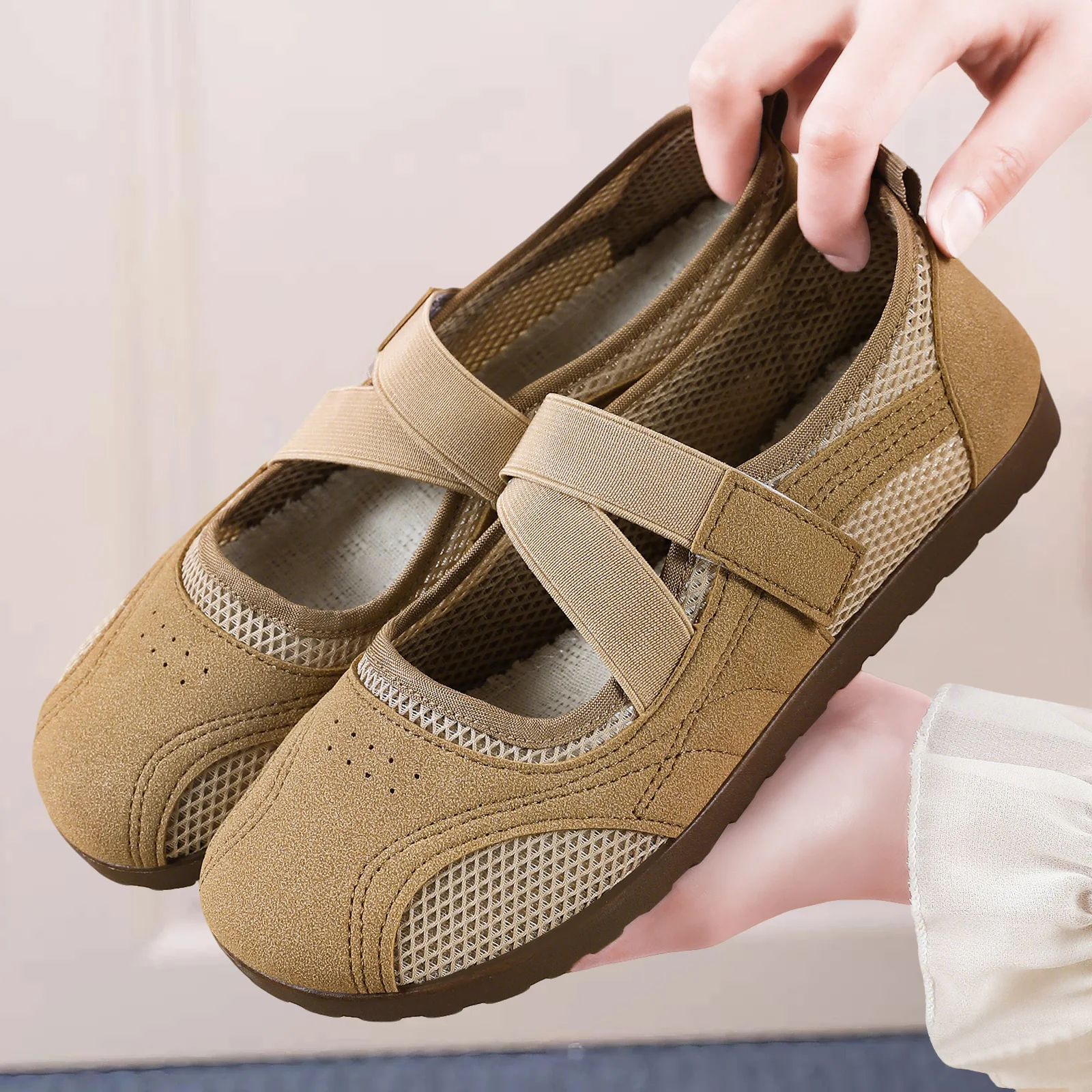 Summer New Mary Jane Shoes for Women, Hollow Mesh Flat Casual Mom Shoes with Hook & Loop Strap
Summer New Mary Jane Shoes for Women, Hollow Mesh Flat Casual Mom Shoes with Hook & Loop Strap