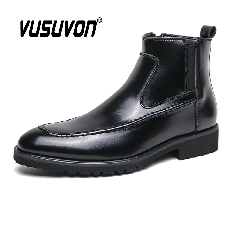 Men Chelsea Boots Dress Casual Fashion Shoes Slip-On Motorcycle Black Winter Autumn Party Business Boys Big Size 38-46
Men Chelsea Boots Dress Casual Fashion Shoes Slip-On Motorcycle Black Winter Autumn Party Business Boys Big Size 38-46